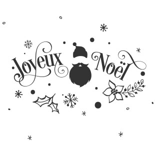 Joyeux Nol Barbe et Chapeau