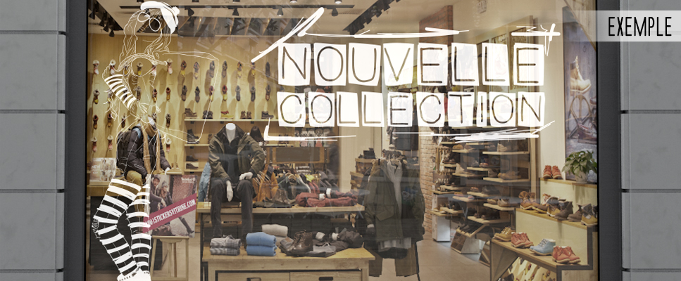 Sticker vitrine Cadre Nouvelle Collection Printemps-Ete