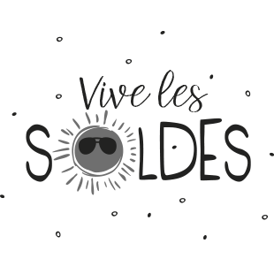 Sticker vitrine soldes bubble 