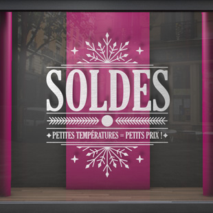 Soldes d'hiver : Calicots et vitrophanies pour des vitrines de magasins  impactantes ! - Design et nous